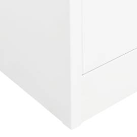 Șifonier, alb, 80x50x180 cm, oțel, 9 image