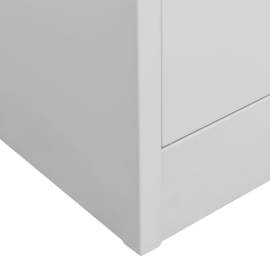 Șifonier, gri deschis, 80x50x180 cm, oțel, 9 image