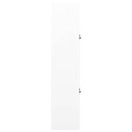 Dulap de birou, alb, 90x40x180 cm, oțel, 4 image
