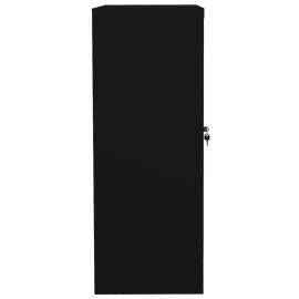 Dulap de birou, negru, 90x40x105 cm, oțel, 4 image