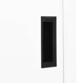 Dulap de birou cu ușă glisantă, alb, 90x40x180 cm, oțel, 8 image