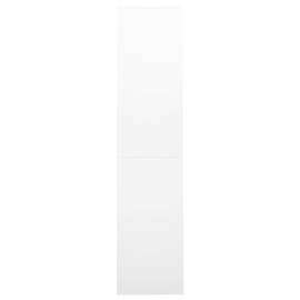 Dulap de birou cu ușă glisantă, alb, 90x40x180 cm, oțel, 6 image