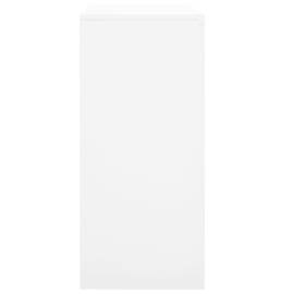 Dulap de birou cu ușă glisantă, alb, 90x40x90 cm, oțel, 5 image