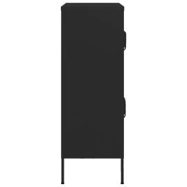 Dulap de depozitare, negru, 80x35x101,5 cm, oțel, 5 image
