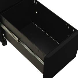 Dulap dosare mobil, negru, 30x45x59 cm, oțel, 10 image