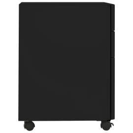 Dulap dosare mobil, negru, 30x45x59 cm, oțel, 6 image