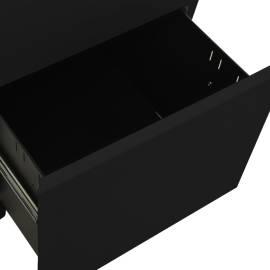 Dulap dosare mobil, negru, 39x45x67 cm, oțel, 7 image