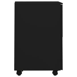 Dulap dosare mobil, negru, 39x45x67 cm, oțel, 4 image