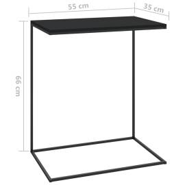 Masă laterală, negru, 55x35x66 cm, pal, 7 image