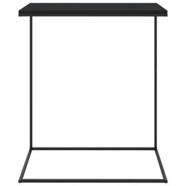 Masă laterală, negru, 55x35x66 cm, pal, 3 image