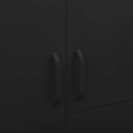 Șifonier, negru, 90x50x180 cm oțel, 3 image