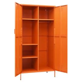 Șifonier, portocaliu, 90x50x180 cm oțel, 7 image