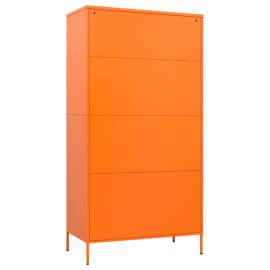 Șifonier, portocaliu, 90x50x180 cm oțel, 6 image