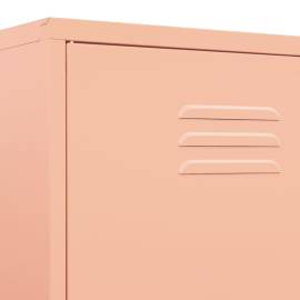 Șifonier, roz, 90x50x180 cm, oțel, 8 image