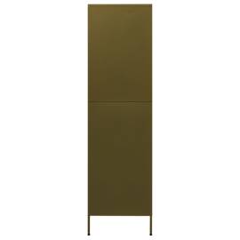 Șifonier, verde măslniu, 90x50x180 cm oțel, 5 image