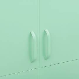Șifonier, verde mentă, 90x50x180 cm, oțel, 3 image