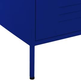 Comodă cu sertare, bleumarin, 80x35x101,5 cm, oțel, 9 image