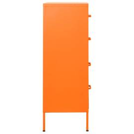 Comodă cu sertare, portocaliu, 80x35x101,5 cm, oțel, 6 image