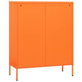 Comodă cu sertare, portocaliu, 80x35x101,5 cm, oțel, 7 image