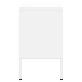 Comodă tv, alb, 105x35x50 cm, oțel, 4 image