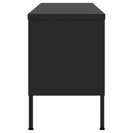 Comodă tv, negru, 105x35x50 cm, oțel, 5 image
