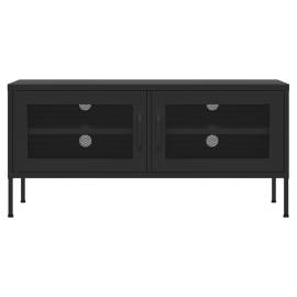 Comodă tv, negru, 105x35x50 cm, oțel, 4 image