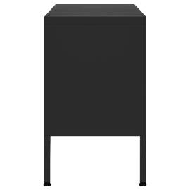 Comodă tv, negru, 105x35x50 cm, oțel, 6 image