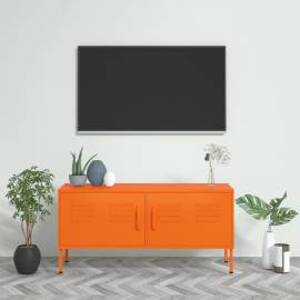 Comodă tv, portocaliu, 105x35x50 cm, oțel