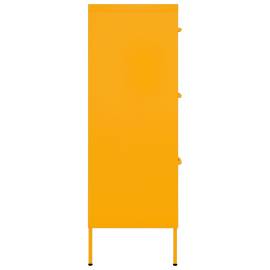 Dulap cu sertare, galben muștar, 80x35x101,5 cm, oțel, 5 image