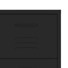 Dulap cu sertare, negru, 80x35x101,5 cm, oțel, 8 image