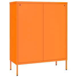 Dulap cu sertare, portocaliu, 80x35x101,5 cm, oțel, 6 image