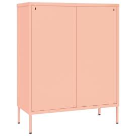 Dulap cu sertare, roz, 80x35x101,5 cm, oțel, 6 image