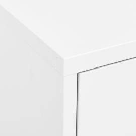 Dulap de depozitare, alb, 80x35x101,5 cm, oțel, 3 image