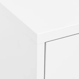 Dulap de depozitare, alb, 80x35x101,5 cm, oțel, 2 image