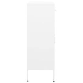 Dulap de depozitare, alb, 80x35x101,5 cm, oțel, 6 image