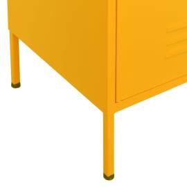 Dulap de depozitare, galben muștar, 80x35x101,5 cm, oțel, 8 image