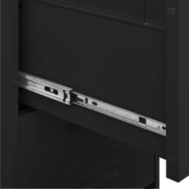 Dulap de depozitare, negru, 42,5x35x101,5 cm, oțel, 9 image
