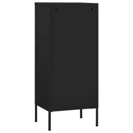 Dulap de depozitare, negru, 42,5x35x101,5 cm, oțel, 6 image