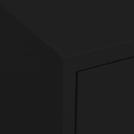 Dulap de depozitare, negru, 80x35x101,5 cm, oțel, 2 image