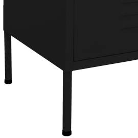 Dulap de depozitare, negru, 80x35x101,5 cm, oțel, 8 image