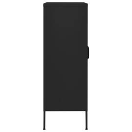 Dulap de depozitare, negru, 80x35x101,5 cm, oțel, 6 image
