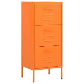 Dulap de depozitare, portocaliu, 42,5x35x101,5 cm, oțel, 2 image