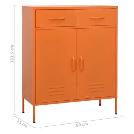 Dulap de depozitare, portocaliu, 80x35x101,5 cm, oțel, 10 image