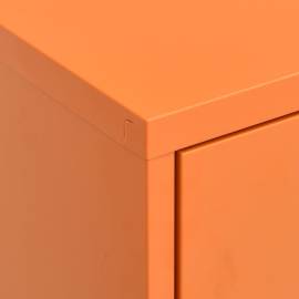 Dulap de depozitare, portocaliu, 80x35x101,5 cm, oțel, 2 image