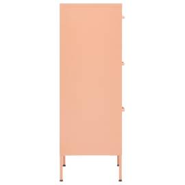 Dulap de depozitare, roz, 42,5x35x101,5 cm, oțel, 5 image