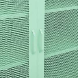 Dulap de depozitare, verde mentă, 80x35x101,5 cm, oțel, 3 image