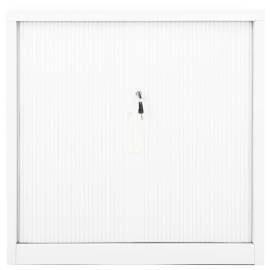 Dulap cu ușă glisantă, alb, 90x40x90 cm, oțel, 4 image