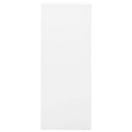 Dulap de birou, alb, 90x40x102 cm, oțel, 4 image