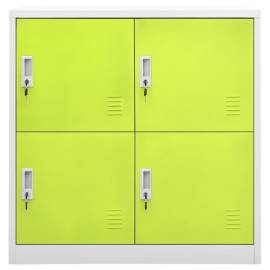 Dulap vestiar, gri deschis și verde, 90x45x92,5 cm, oțel, 2 image