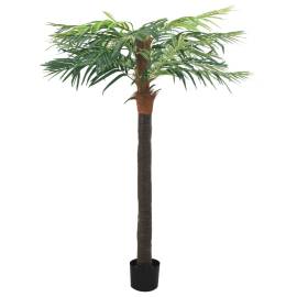 Plantă artificială palmier phoenix cu ghiveci, verde, 215 cm, 2 image